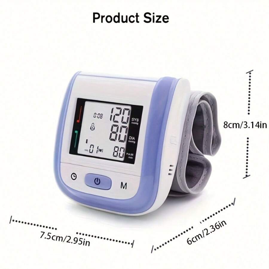 Digital Wrist Blood Pressure Monitor – LCD Screen, Voice