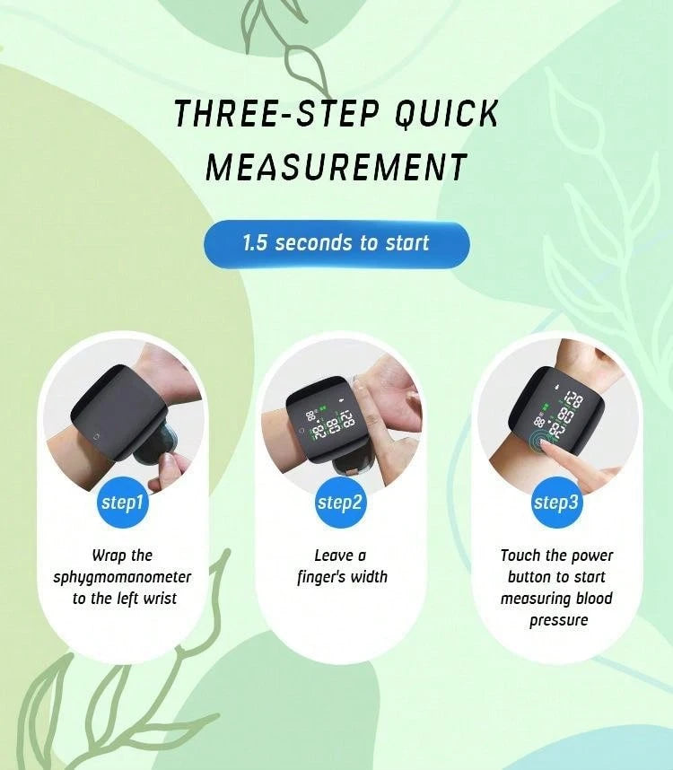 Professional Wrist BP Monitor – USB Rechargeable