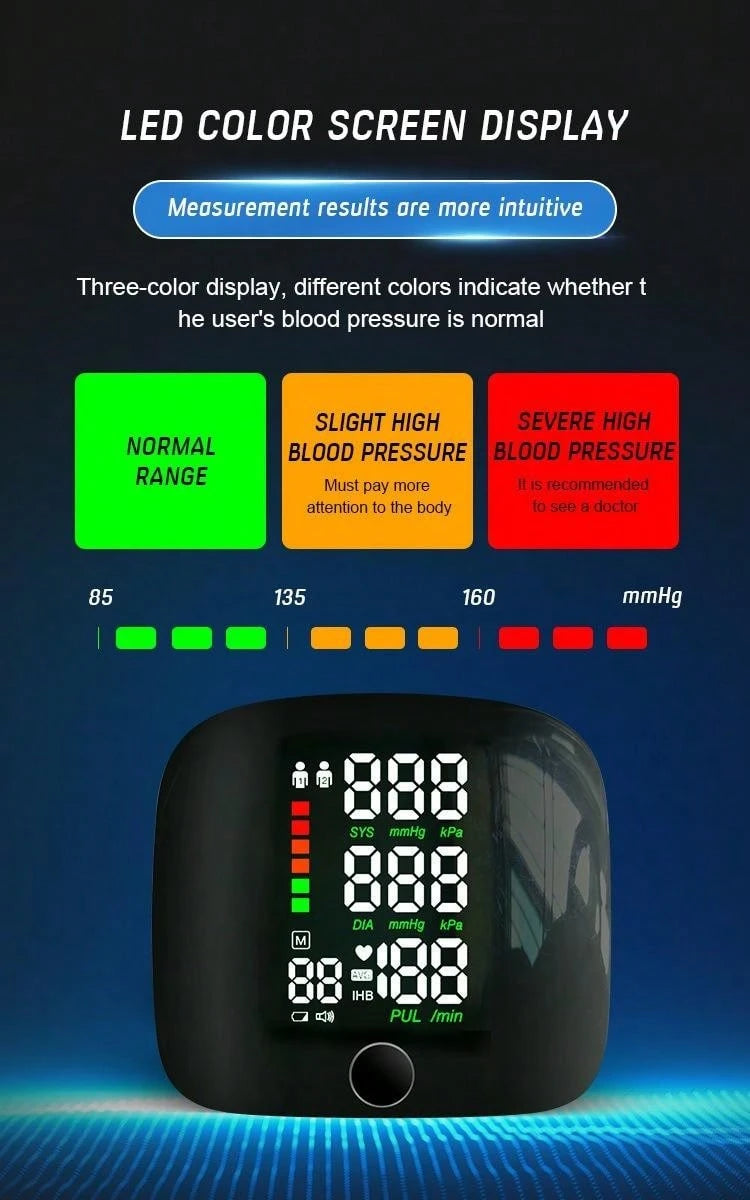 Professional Wrist BP Monitor – USB Rechargeable