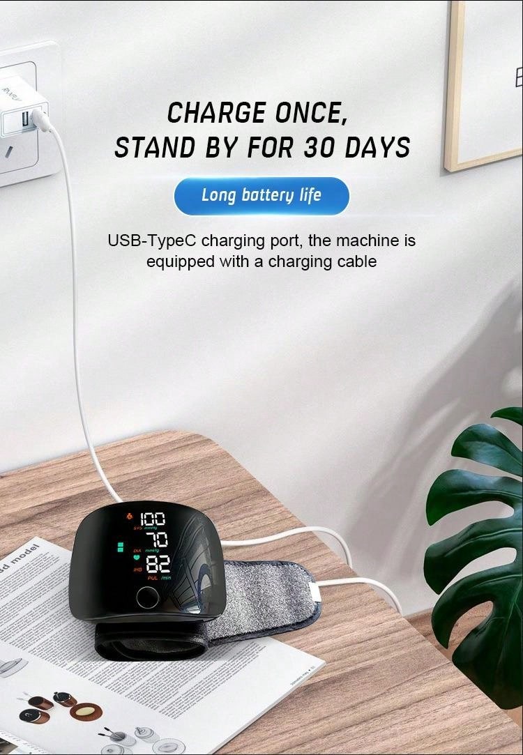 Professional Wrist BP Monitor – USB Rechargeable