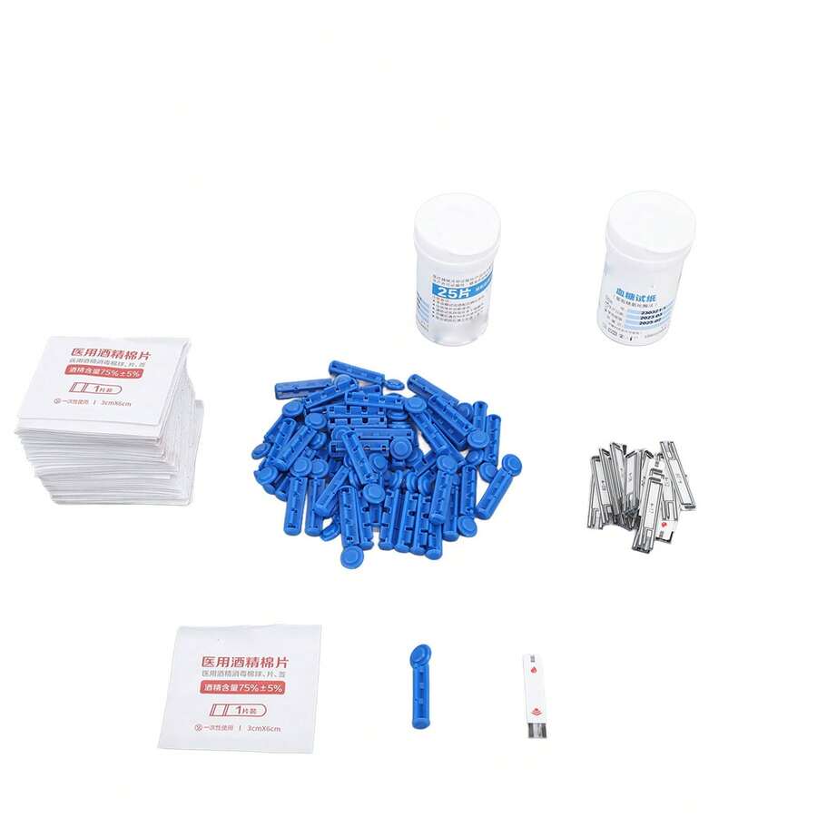 Blood Glucose Monitor Kit with 50 Strips & Lancets