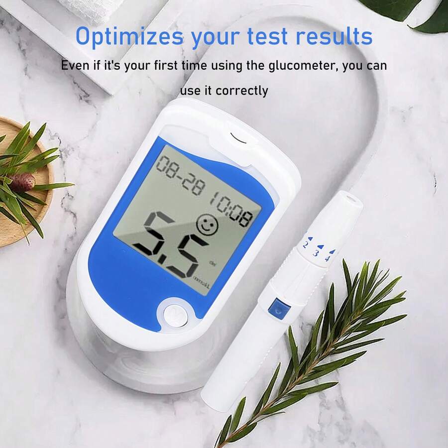 Blood Glucose Monitor Kit with 50 Strips & Lancets