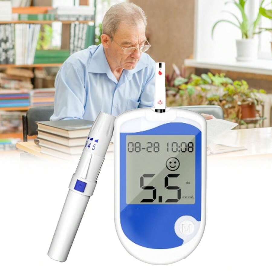 Blood Glucose Monitor Kit with 50 Strips & Lancets