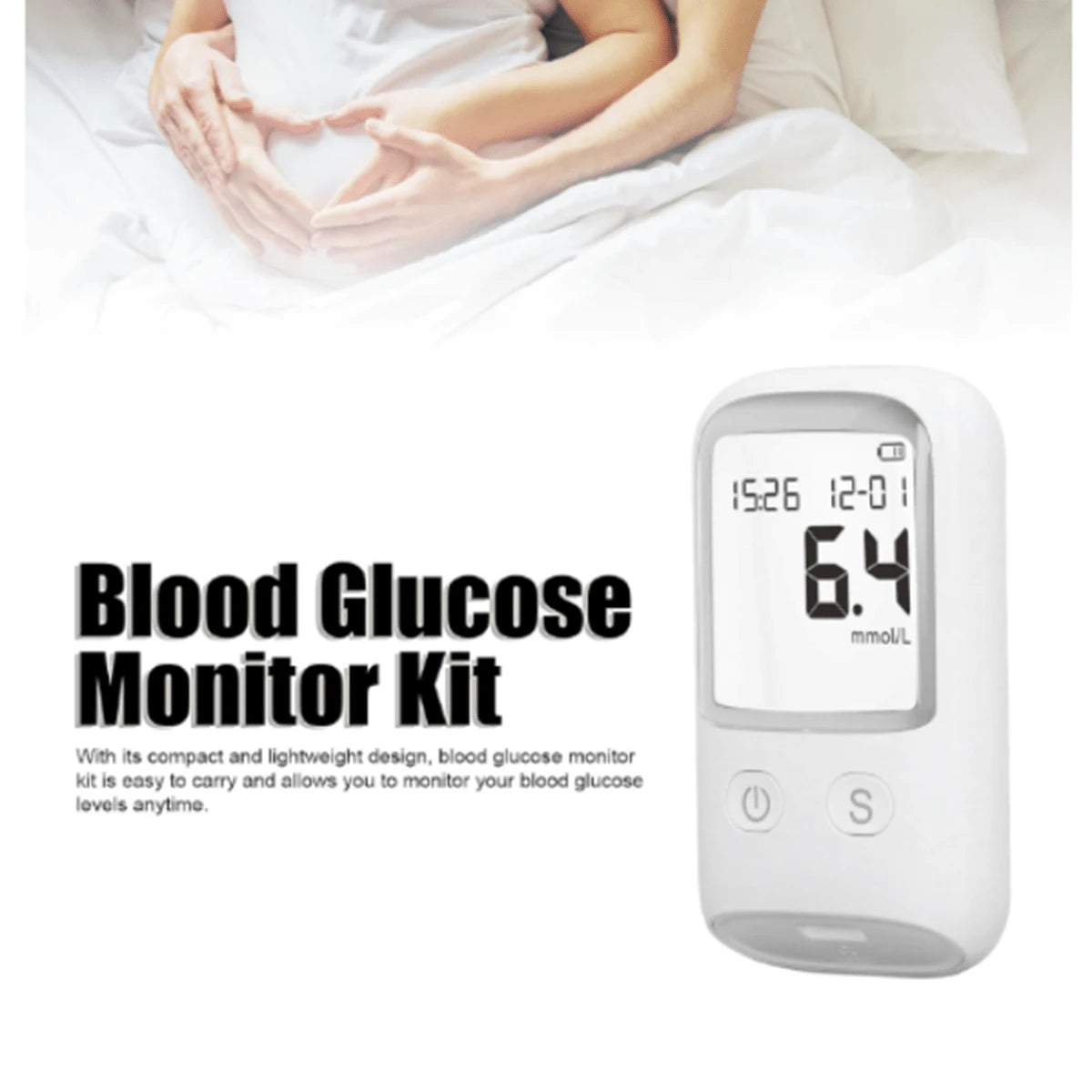 Glucose Monitor Kit – 25 Test Strips & 25 Lancets Included