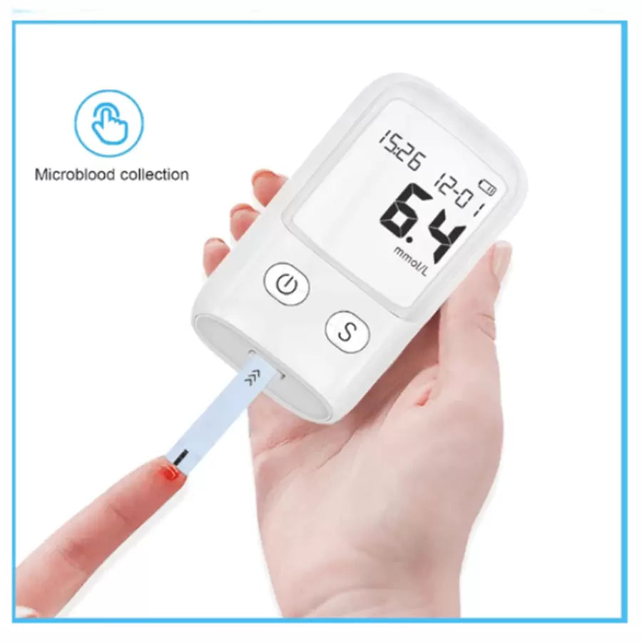 Glucose Monitor Kit – 25 Test Strips & 25 Lancets Included
