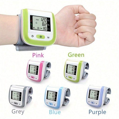 Digital Wrist Blood Pressure Monitor – LCD Screen, Voice