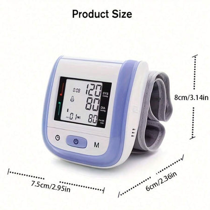 Digital Wrist Blood Pressure Monitor – LCD Screen, Voice