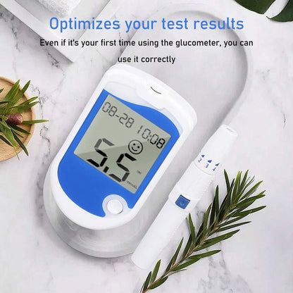 Blood Glucose Monitor Kit with 50 Strips & Lancets